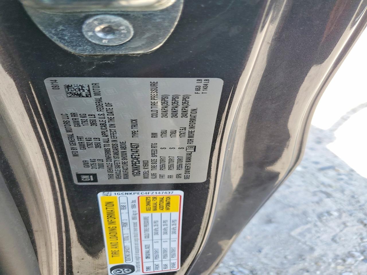 2015 CHEVROLET SILVERADO