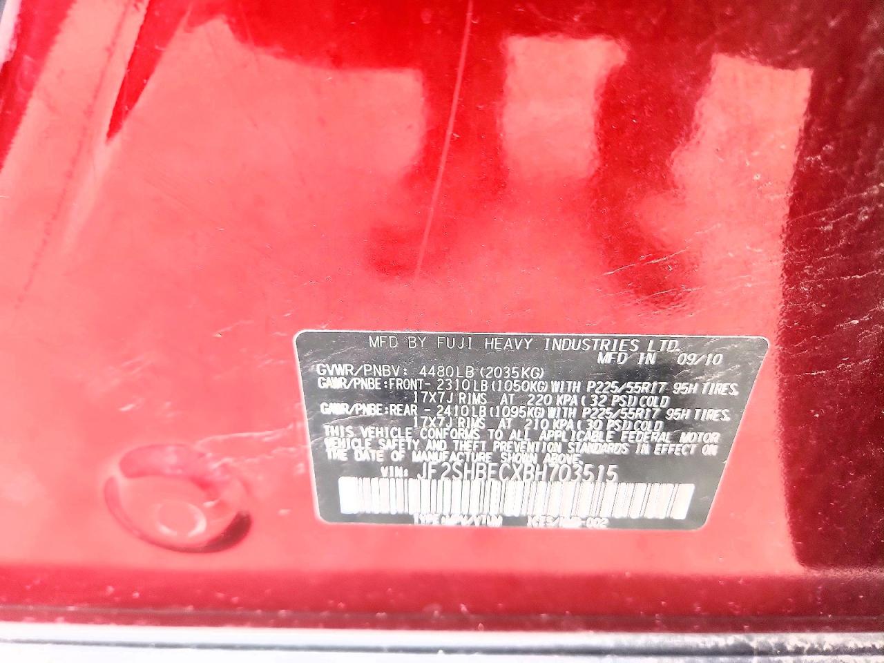 2011 SUBARU FORESTER