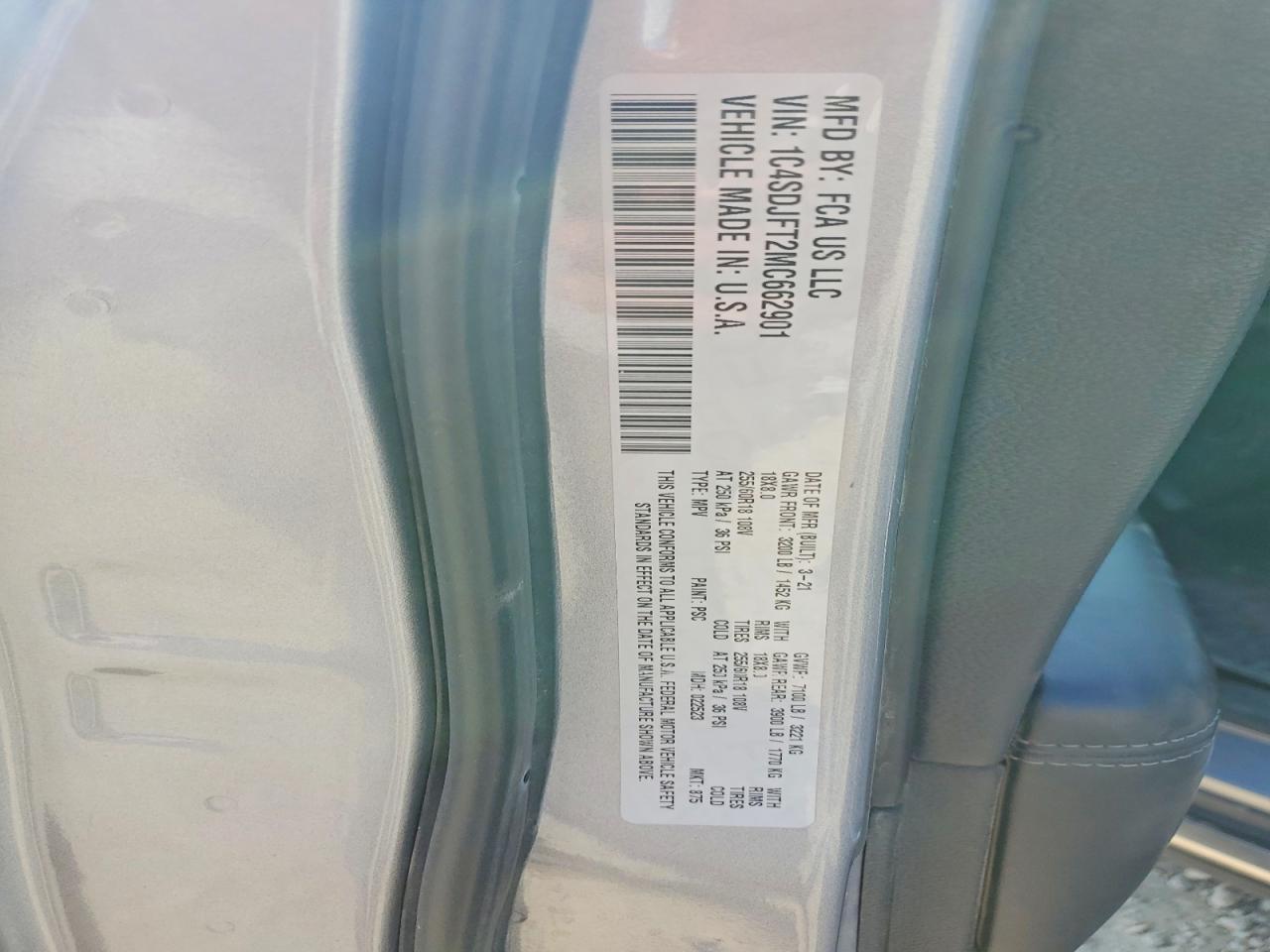 2021 DODGE DURANGO