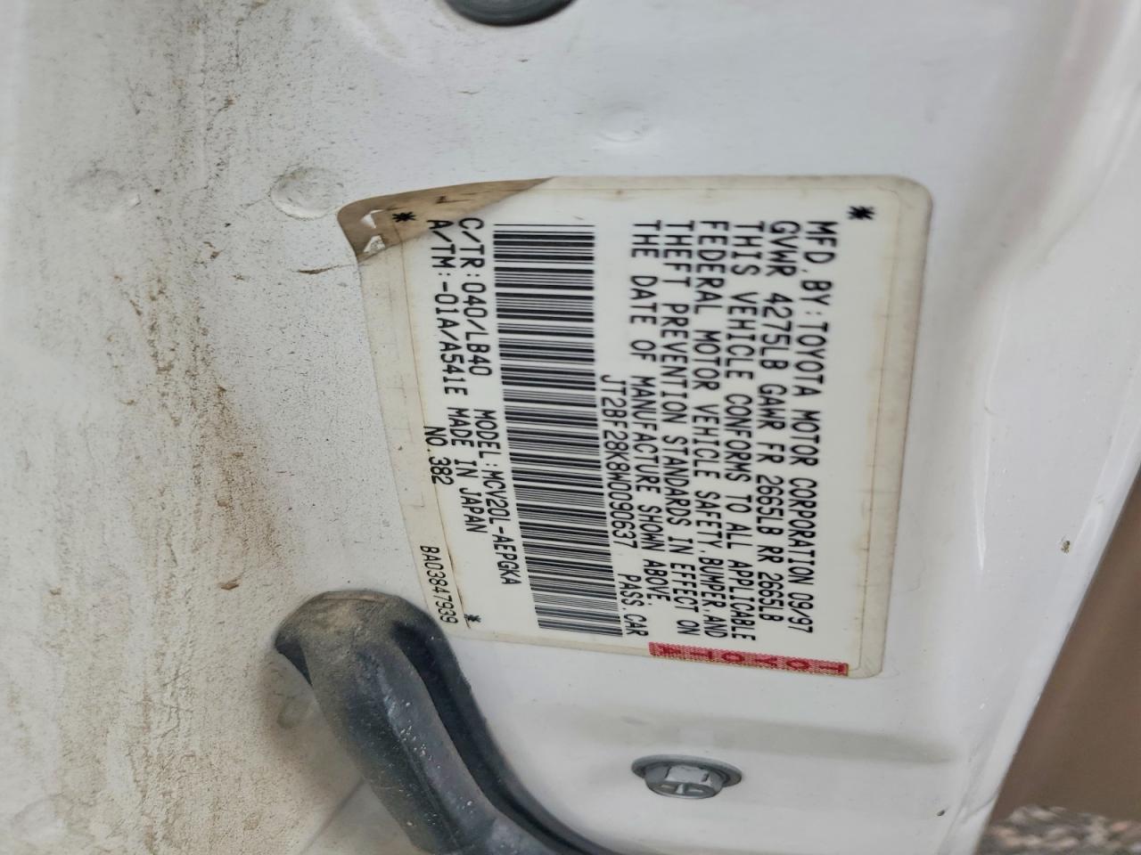 1998 TOYOTA CAMRY