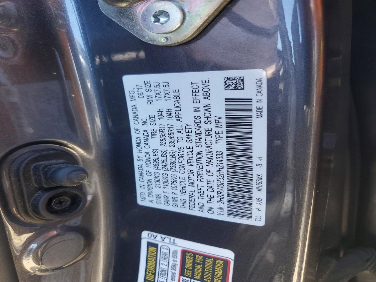 2017 HONDA CRV