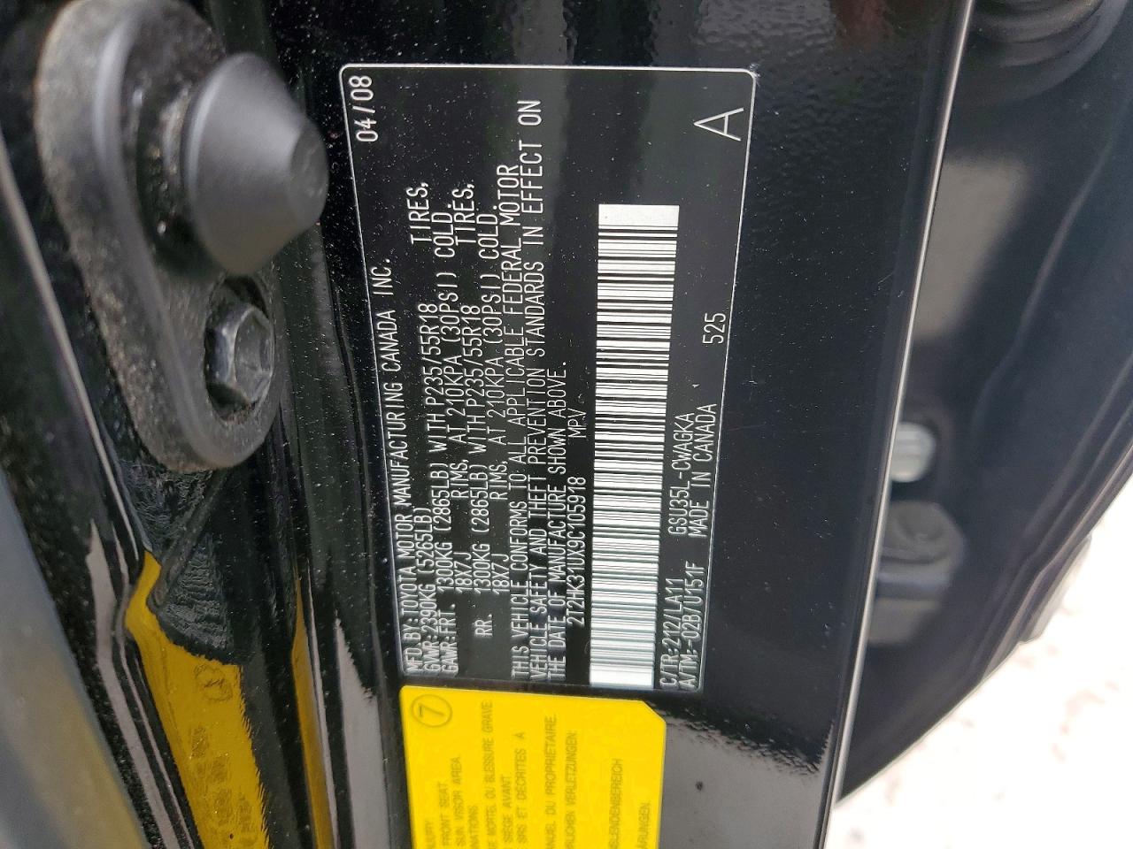 2009 LEXUS RX350