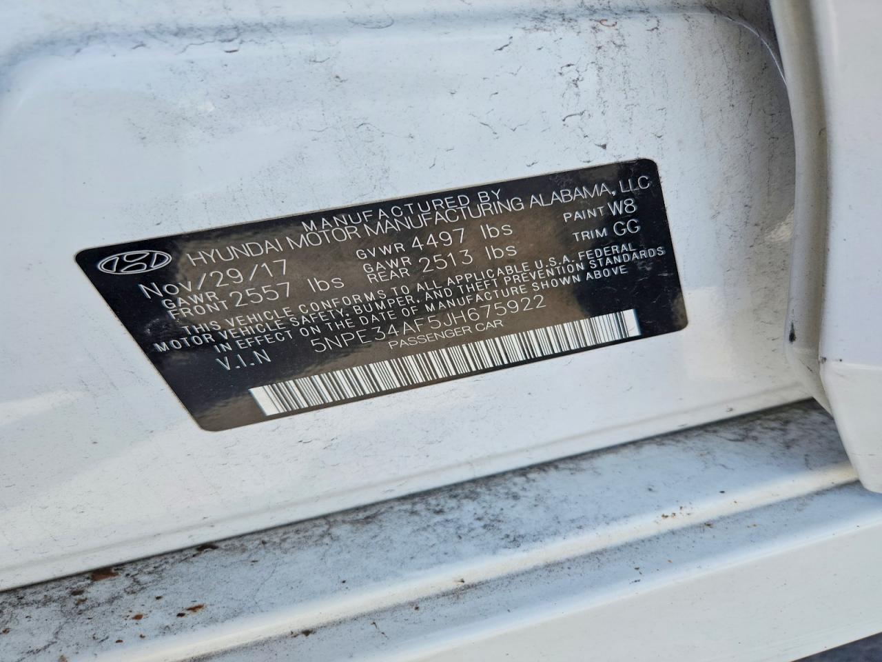 2018 HYUNDAI SONATA