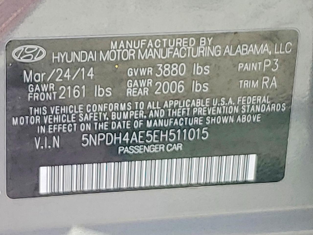 2014 HYUN ELANTRA