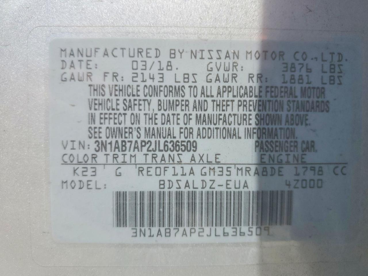 2018 NISSAN SENTRA
