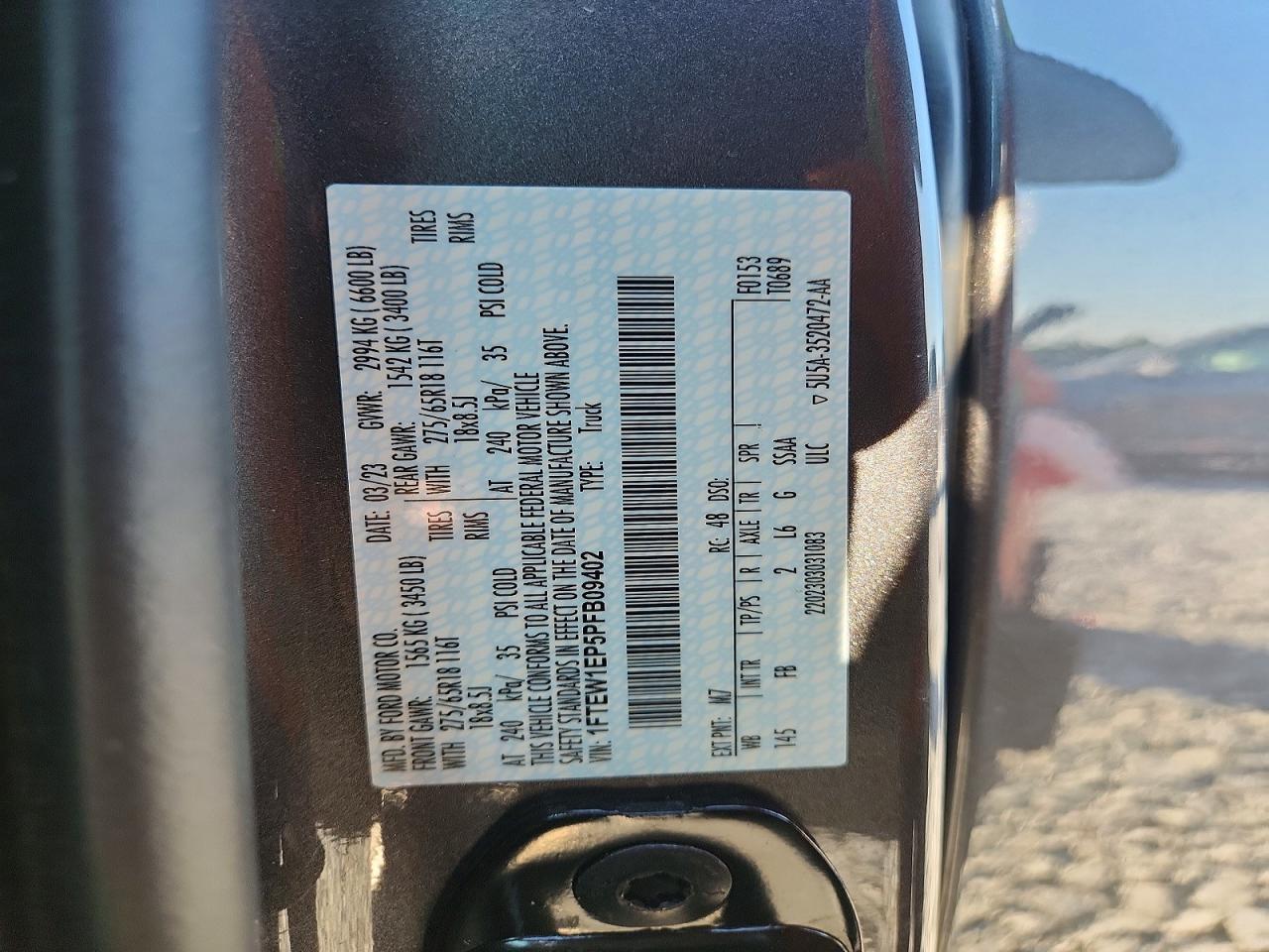 2023 FORD F150