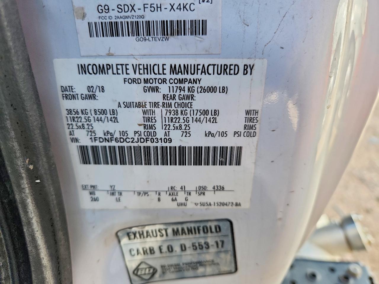 2018 FORD F650