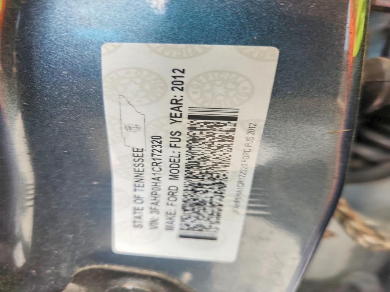 2012 FORD FUSION