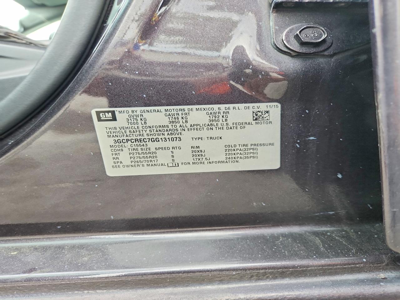 2016 CHEVROLET SILVERADO