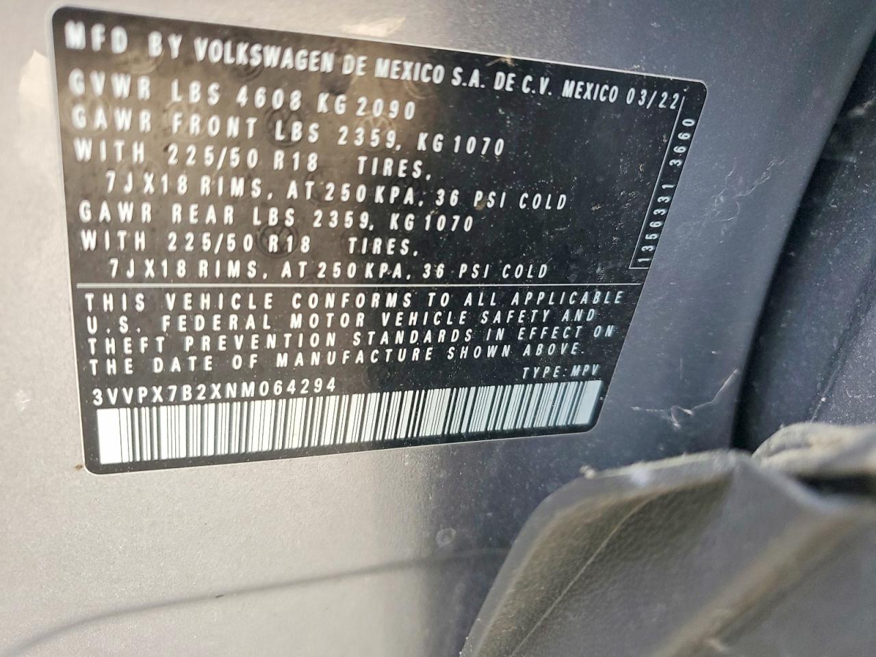 2022 VOLKSWAGEN ALL OTHER