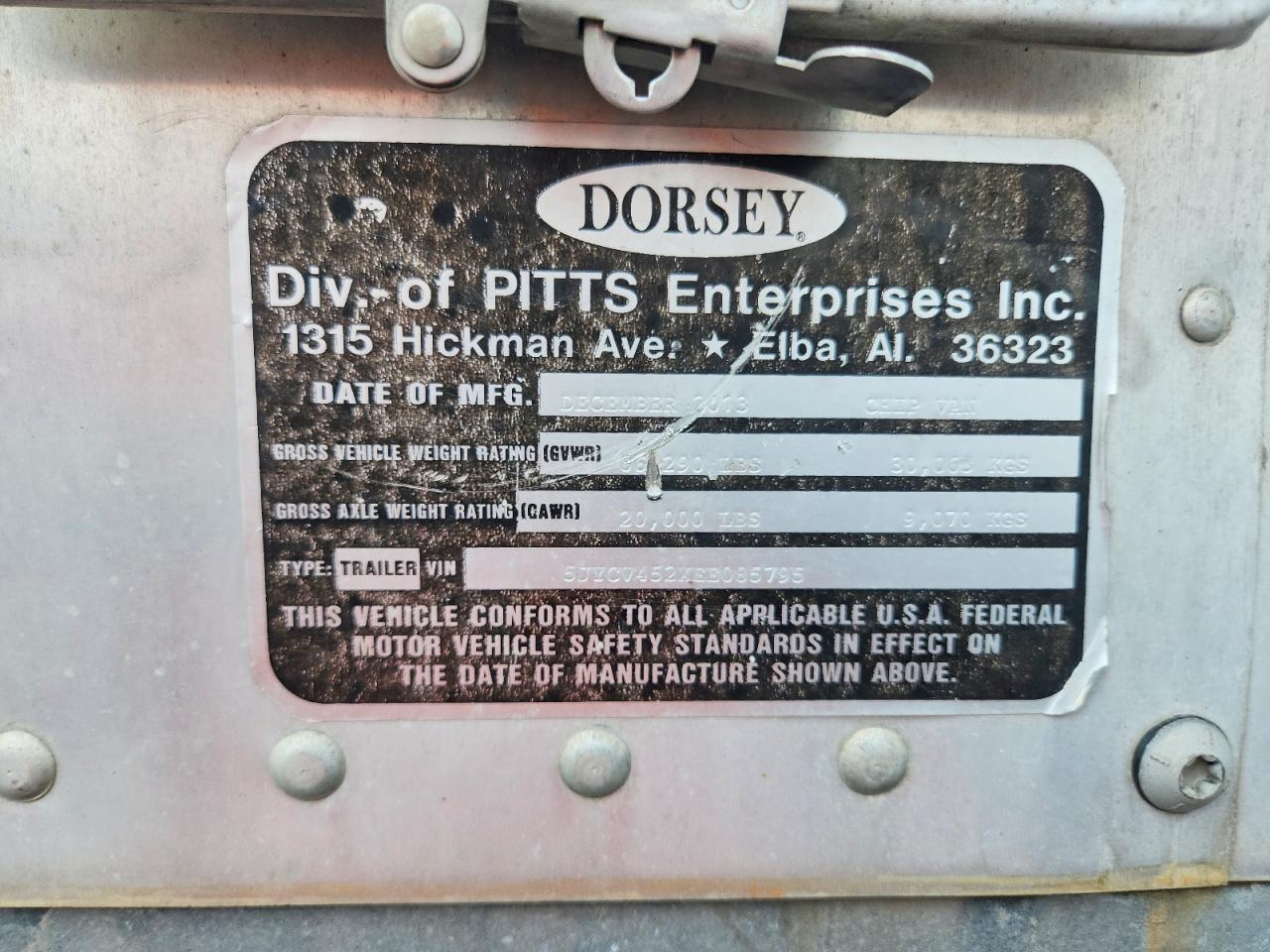 2014 DORESEY TRAILERS