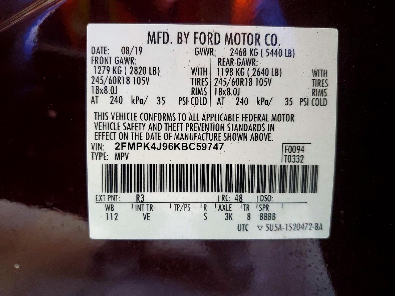 2019 FORD EDGE