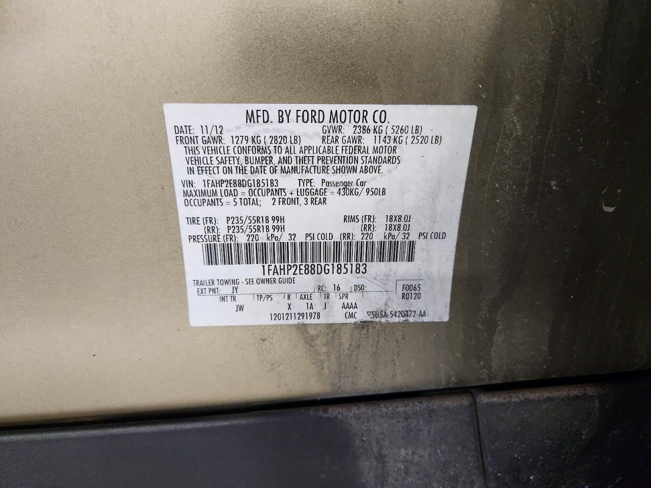 2013 FORD TAURUS