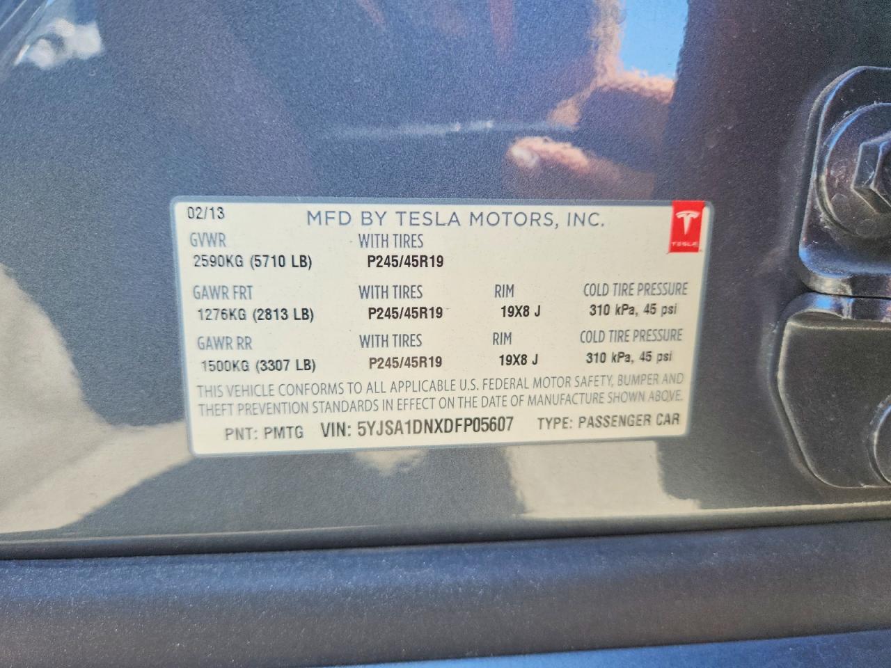 2013 TESLA MODEL S