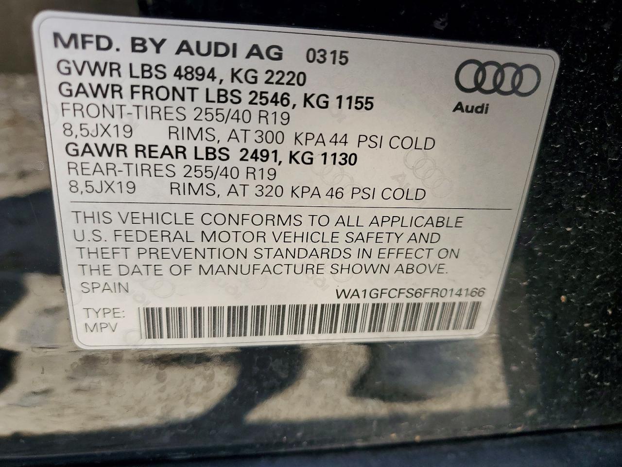2015 AUDI Q3