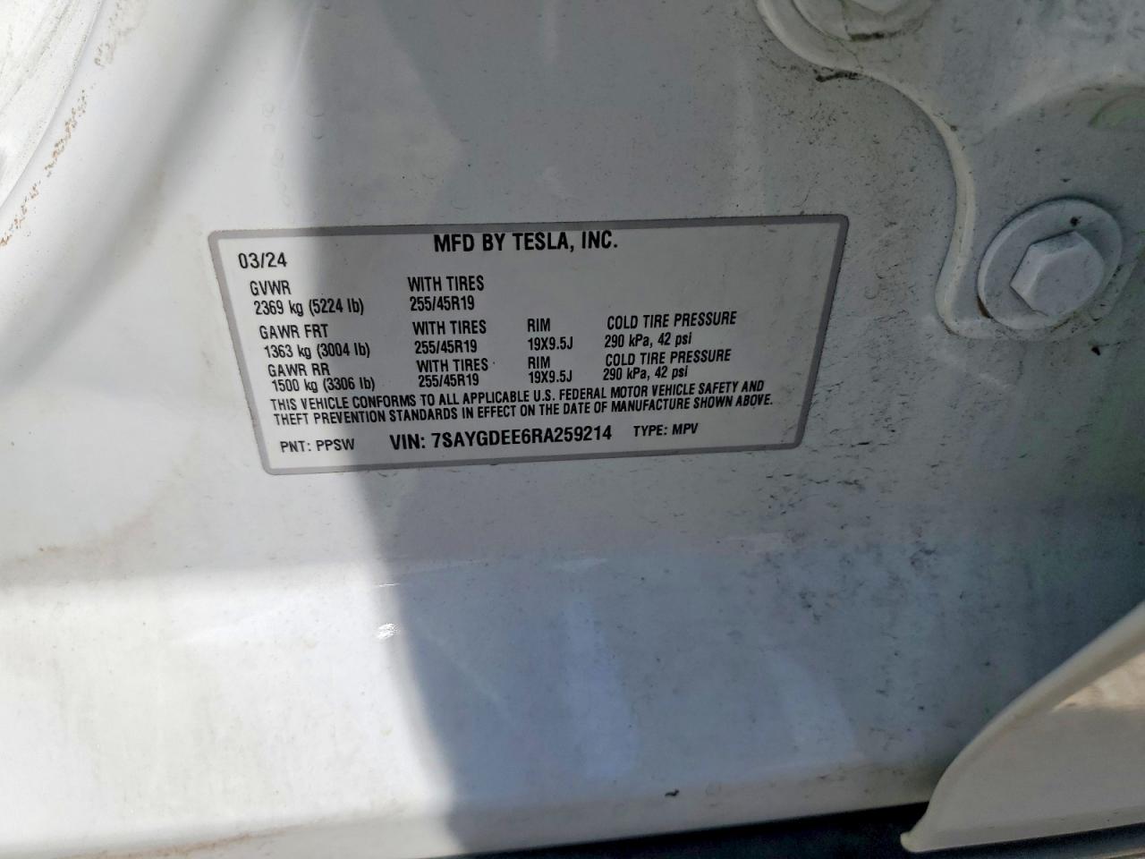 2024 TESLA MODEL Y