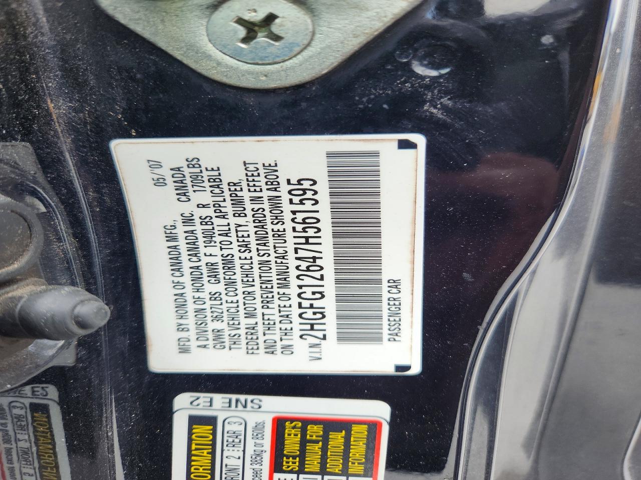 2007 HONDA CIVIC