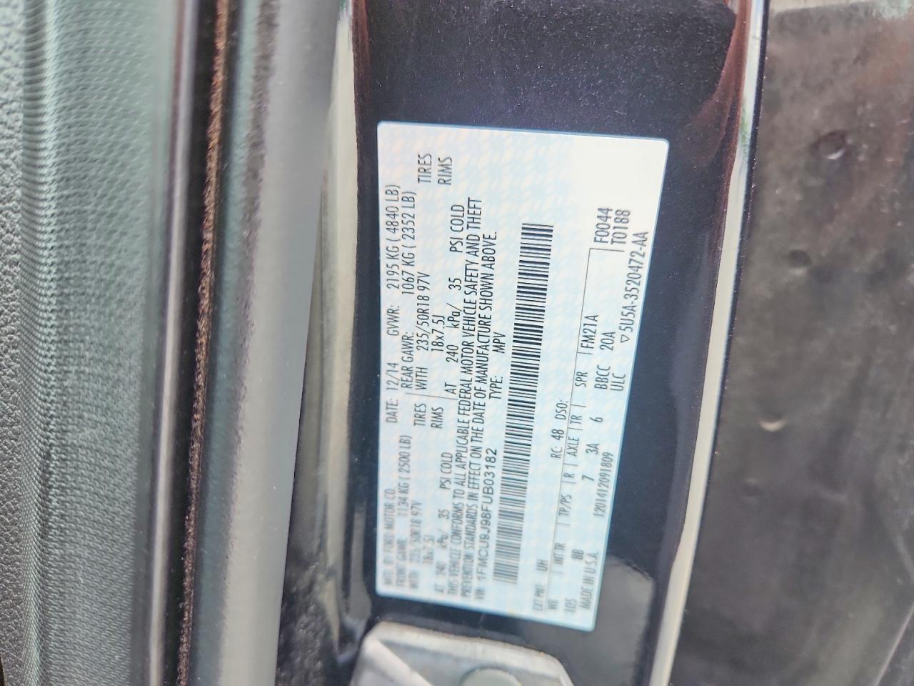 2015 FORD ESCAPE