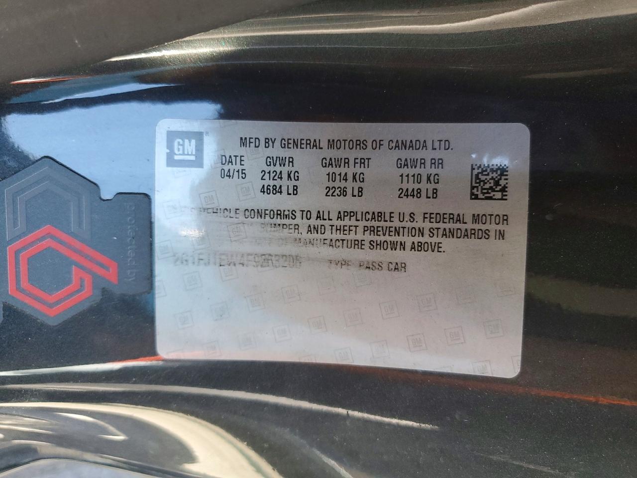 2015 CHEVROLET CAMARO