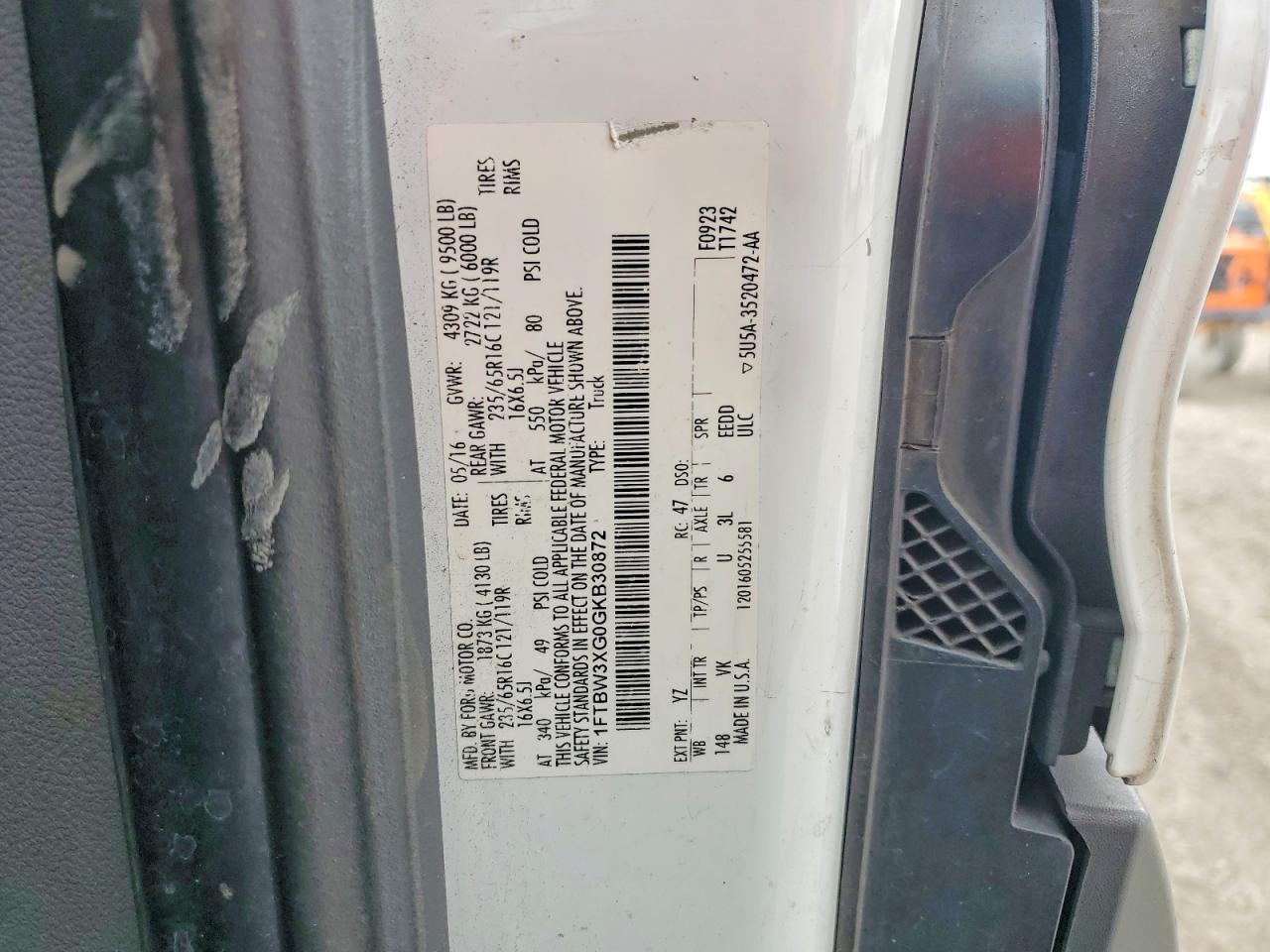 2016 FORD TRANSIT