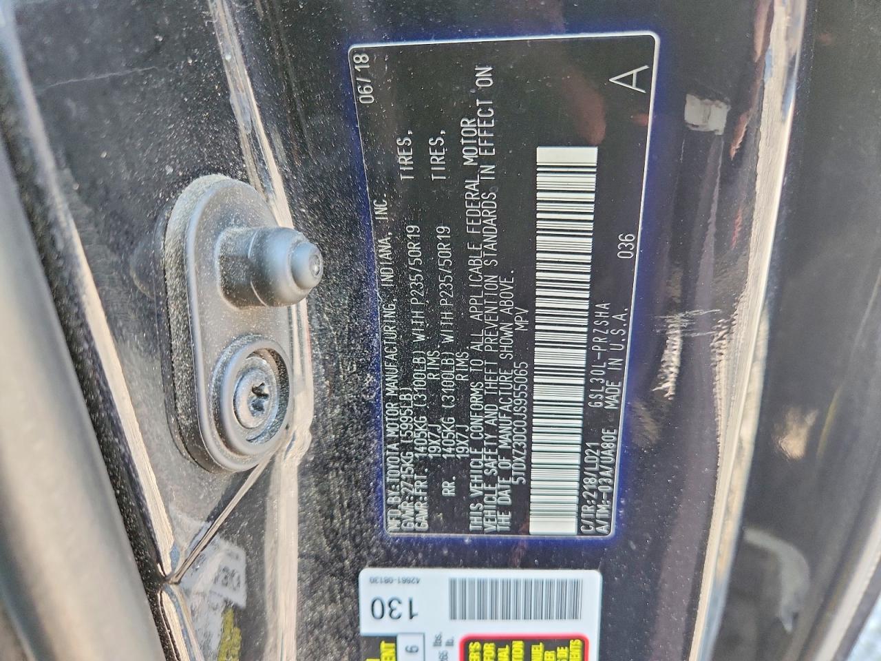 2018 TOYOTA SIENNA