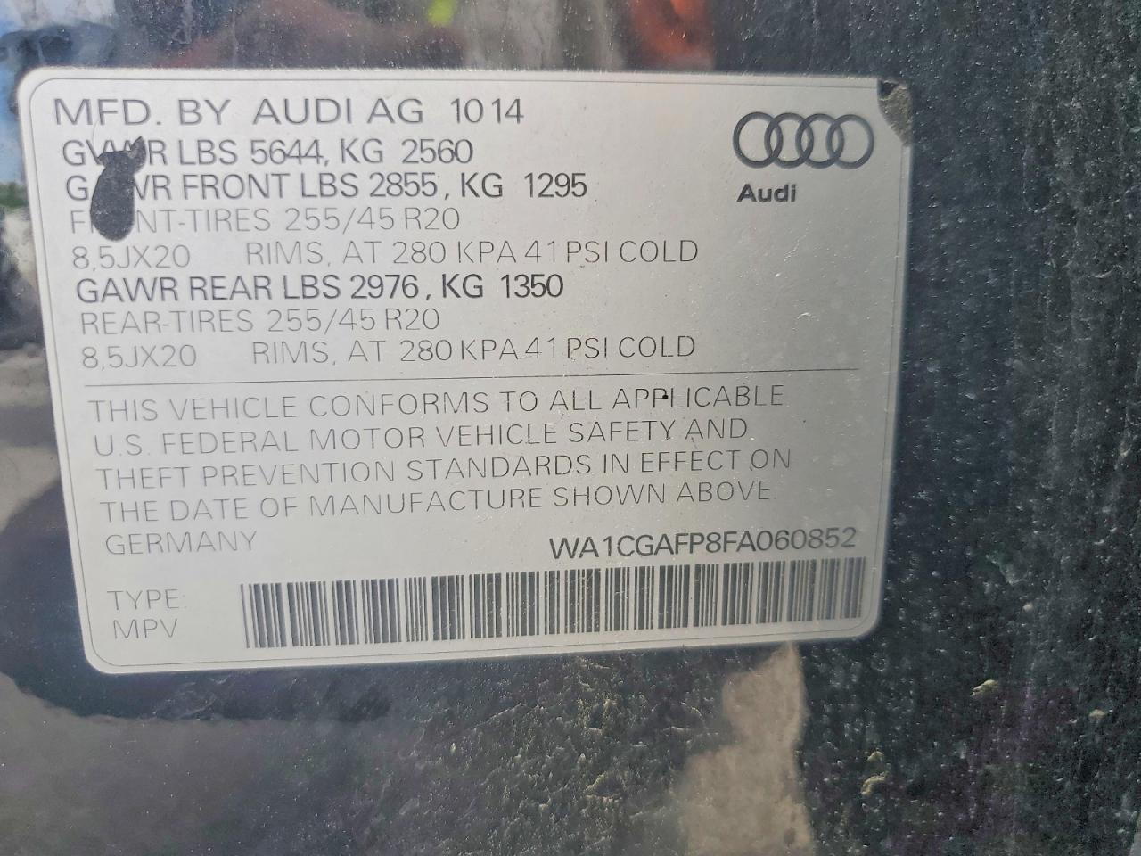 2015 AUDI SQ5