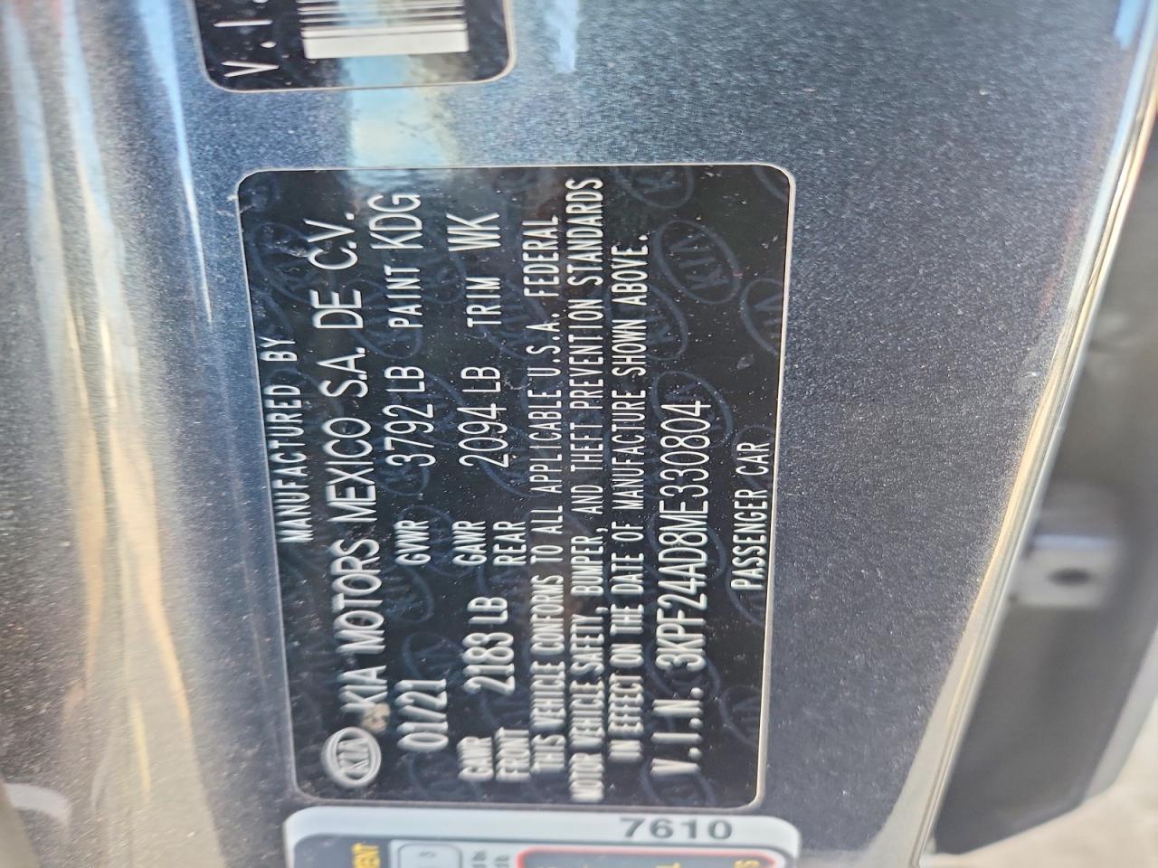2021 KIA FORTE