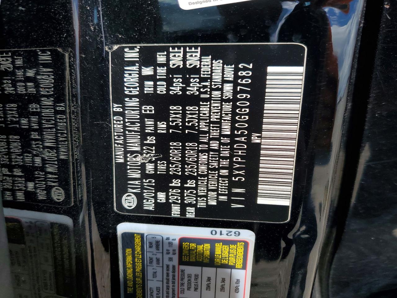 2016 KIA SORENTO