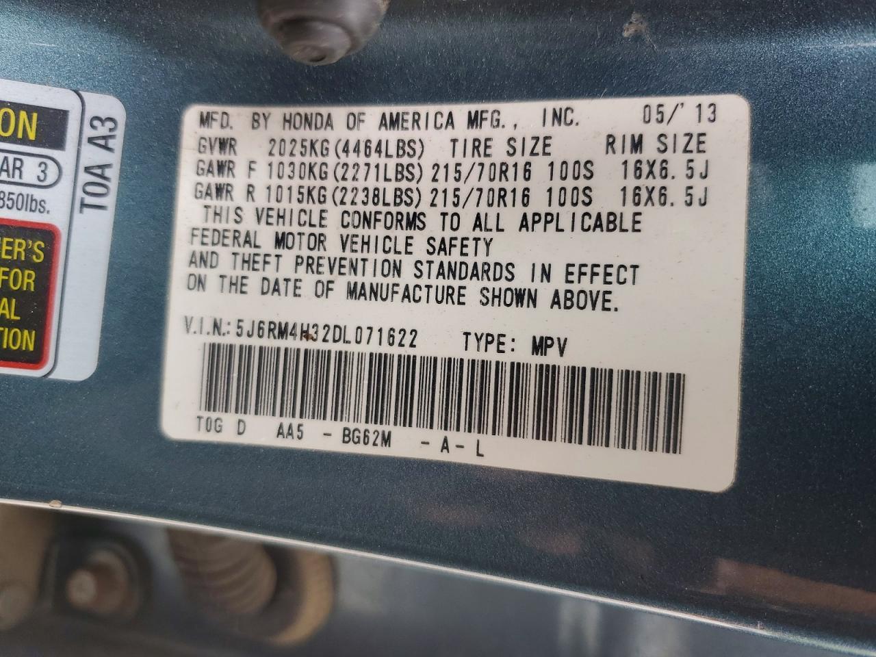2013 HONDA CRV