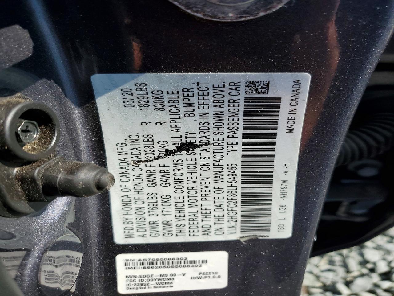 2020 HONDA CIVIC
