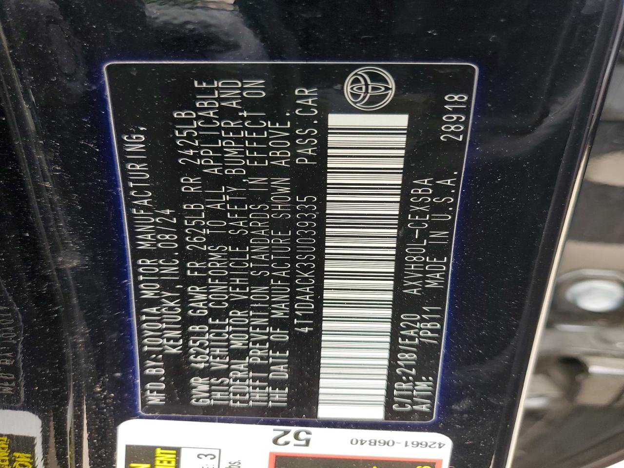 2025 TOYOTA CAMRY