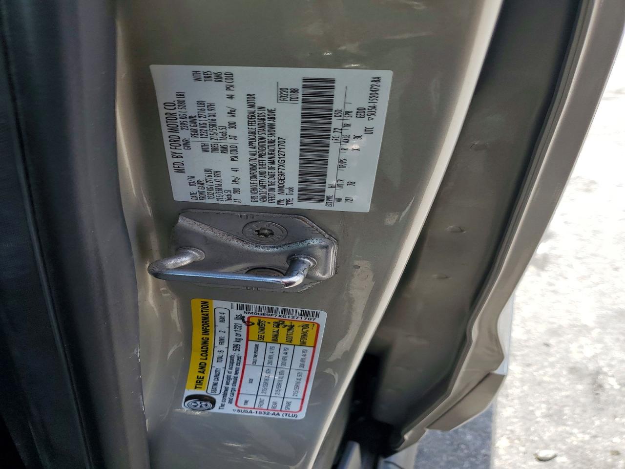 2016 FORD TRANSIT