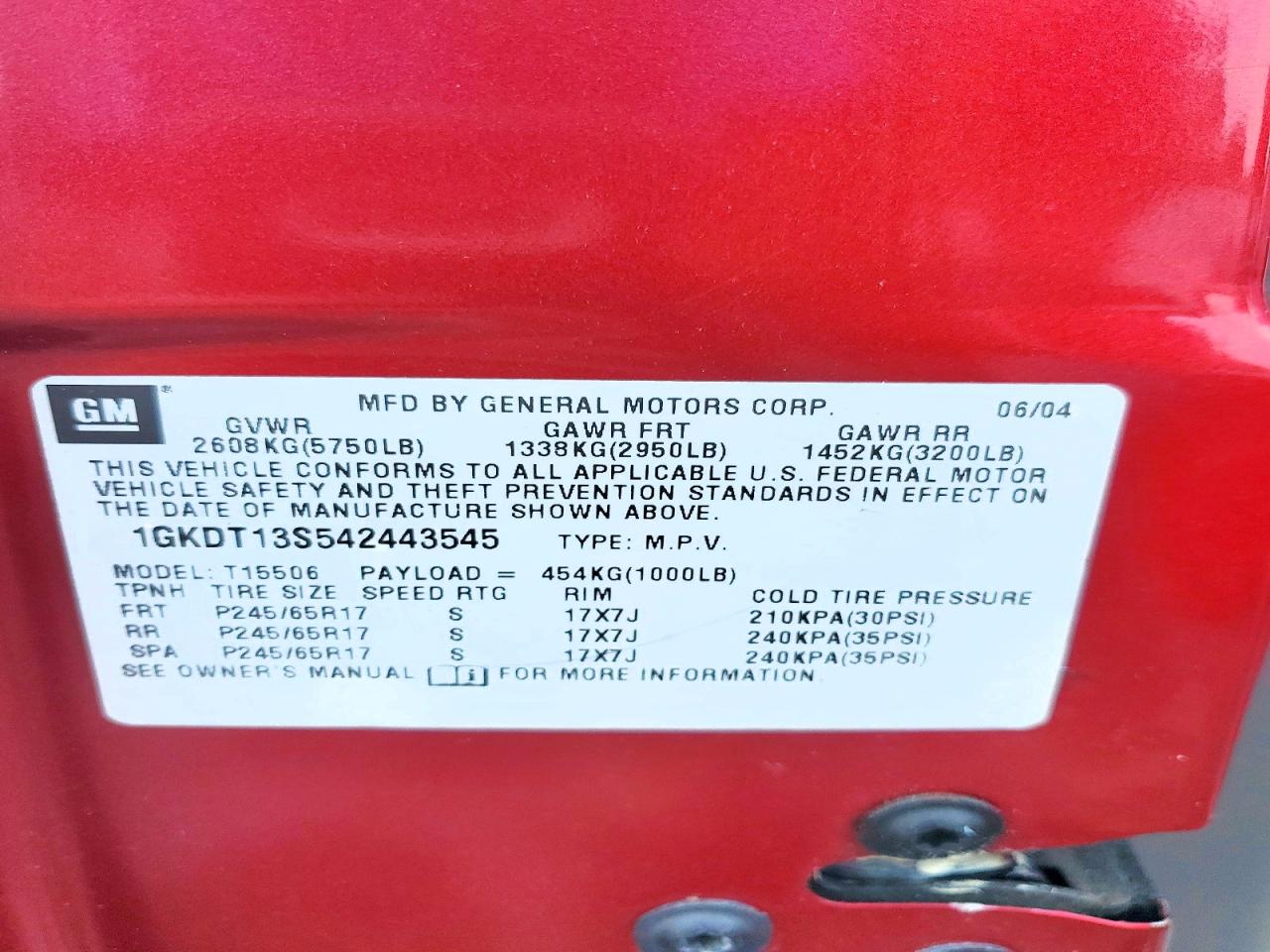 2004 GMC ENVOY