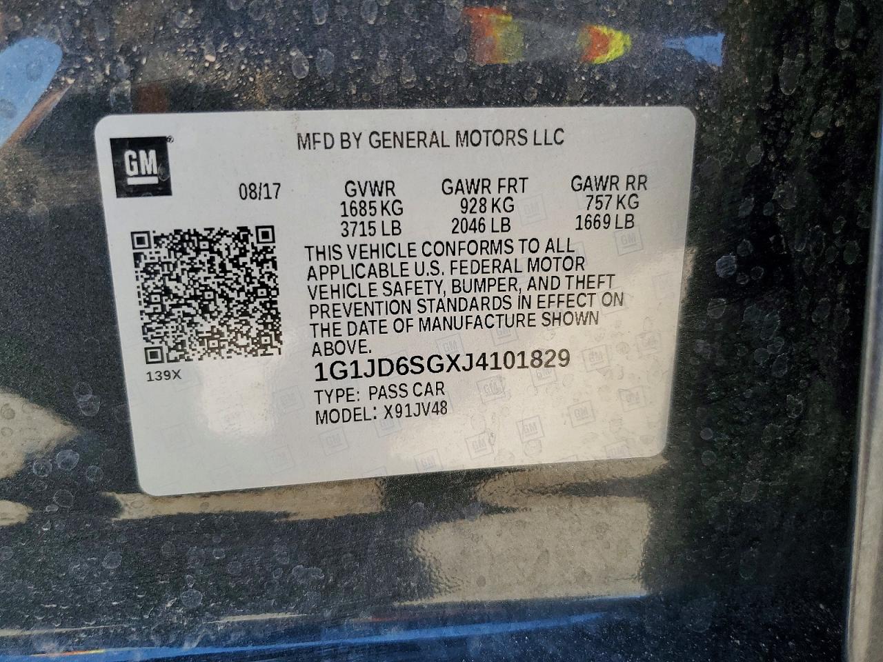 2018 CHEVROLET SONIC