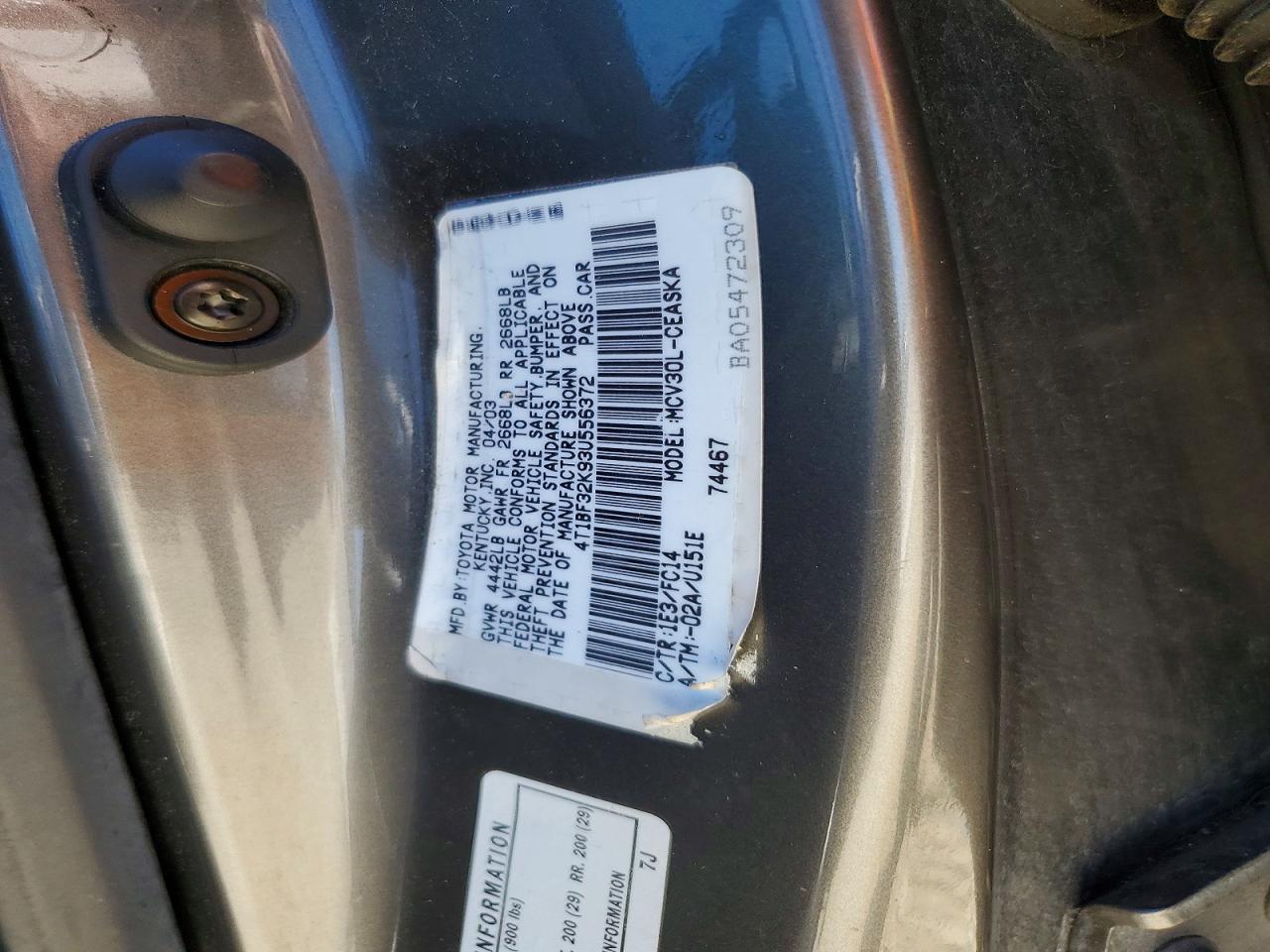 2003 TOYOTA CAMRY