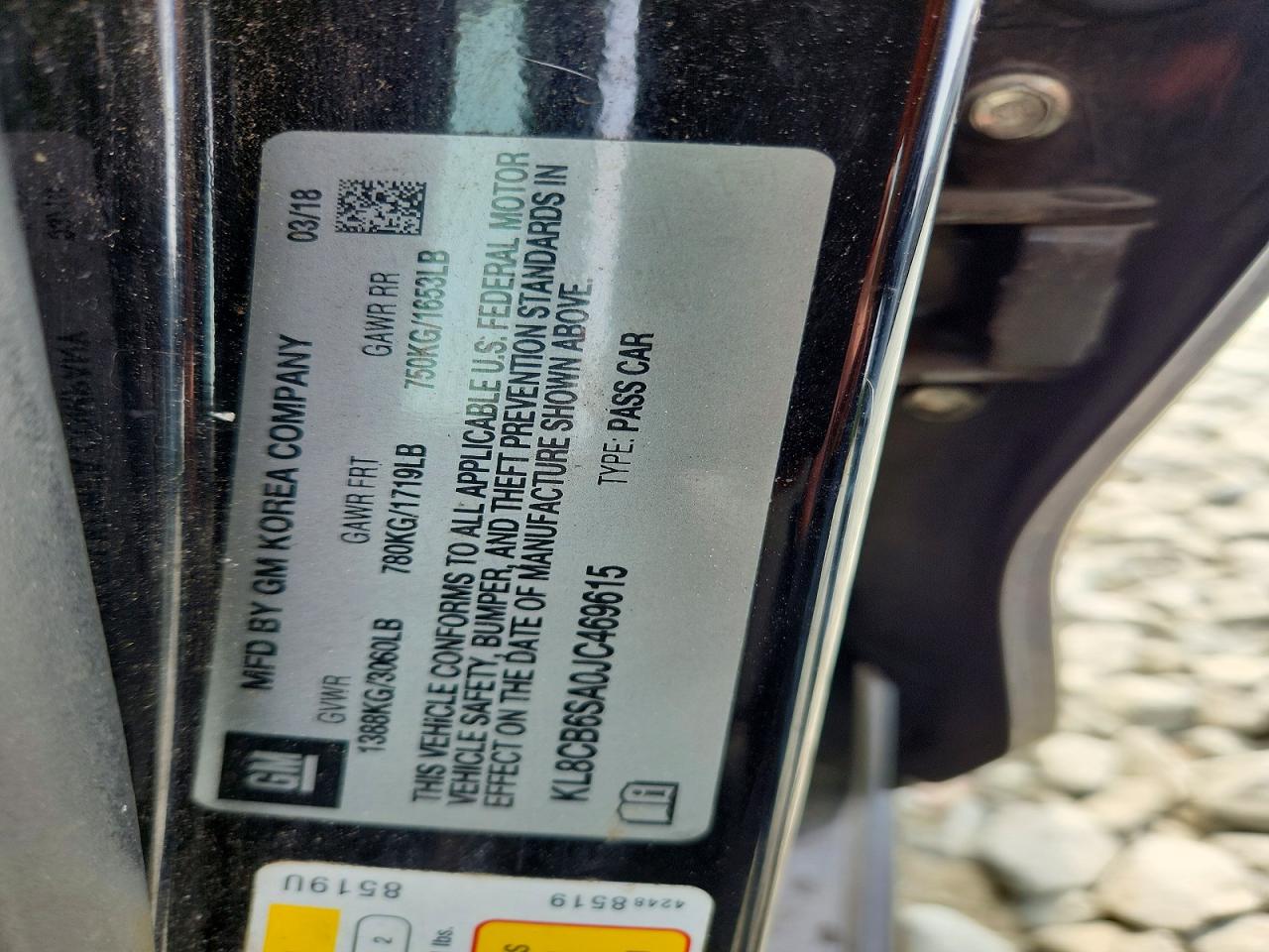 2018 CHEVROLET SPARK