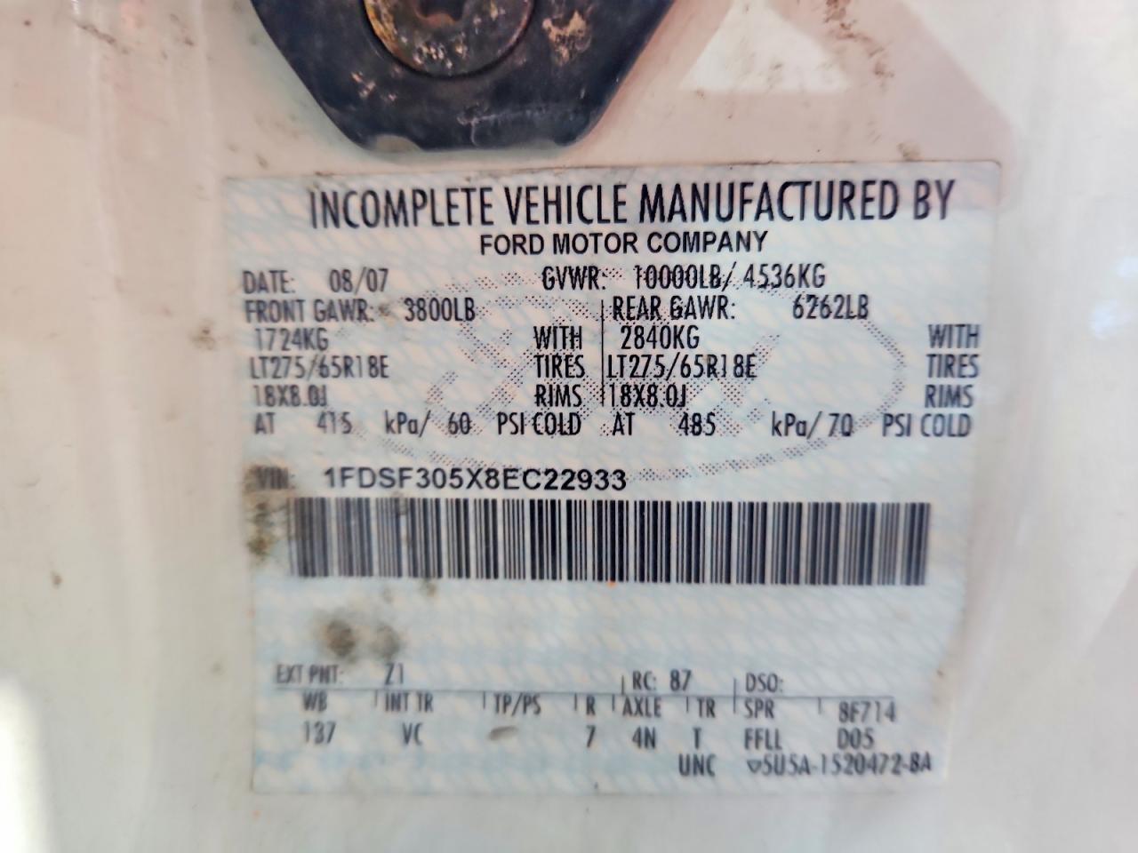 2008 FORD F350