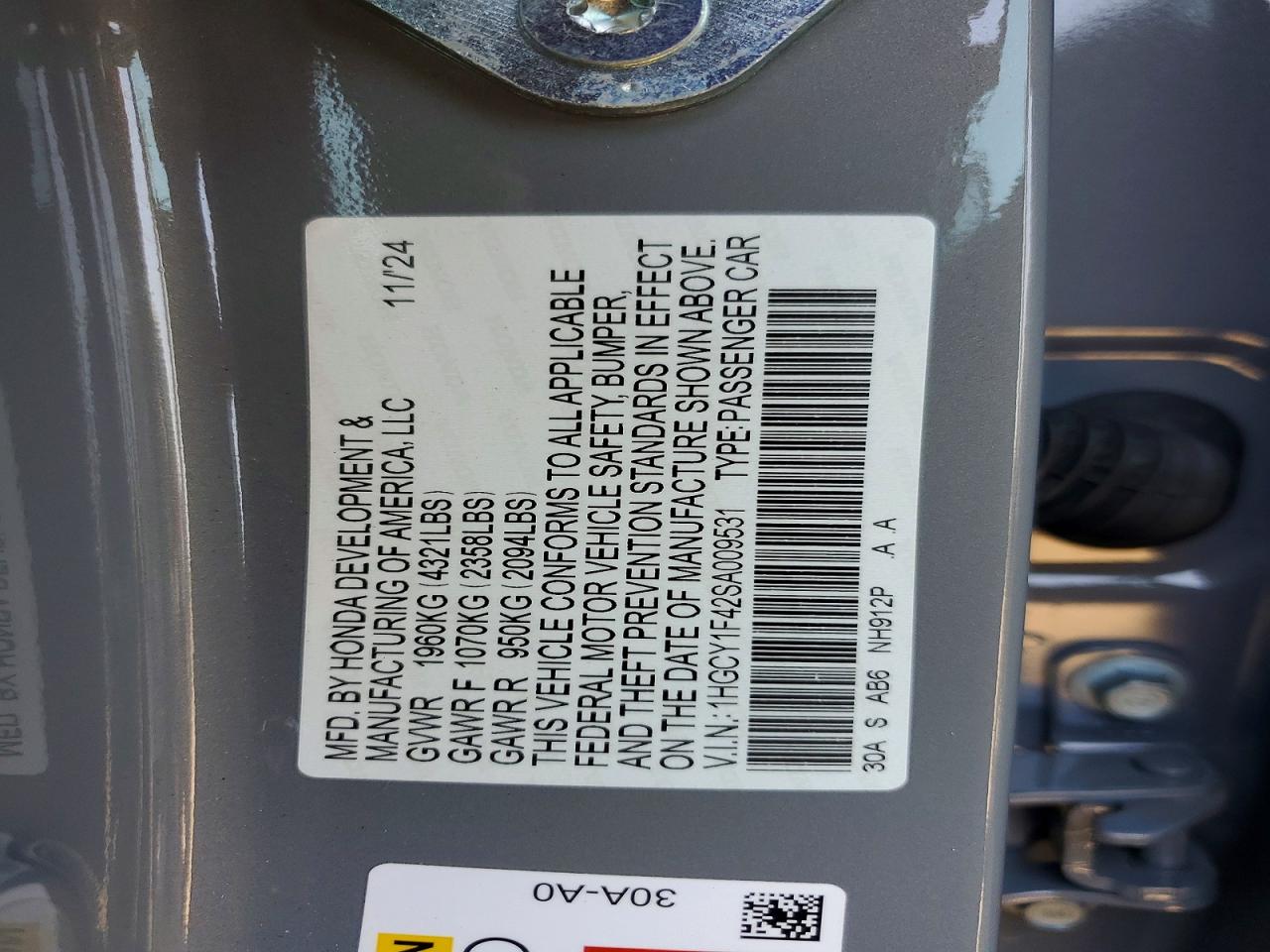 2025 HONDA ACCORD