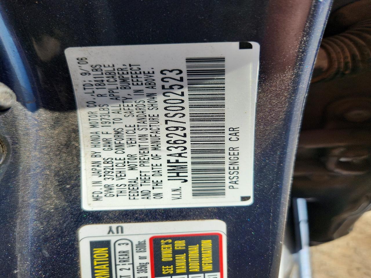 2007 HONDA CIVIC