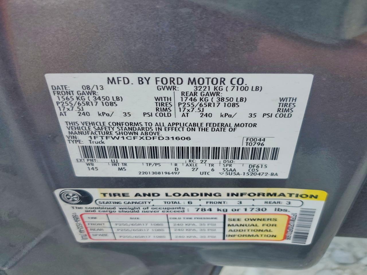 2013 FORD F150