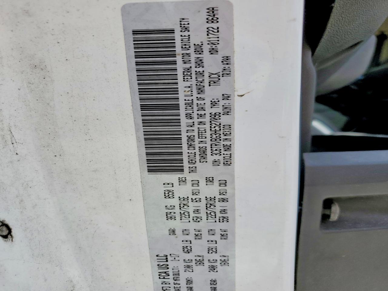 2017 RAM PROMASTER