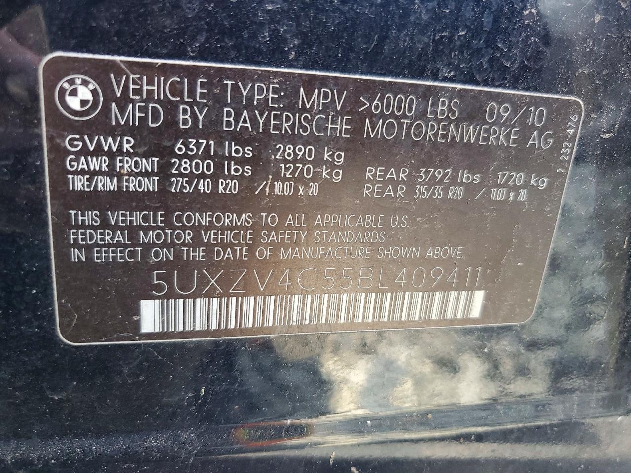 2011 BMW X5