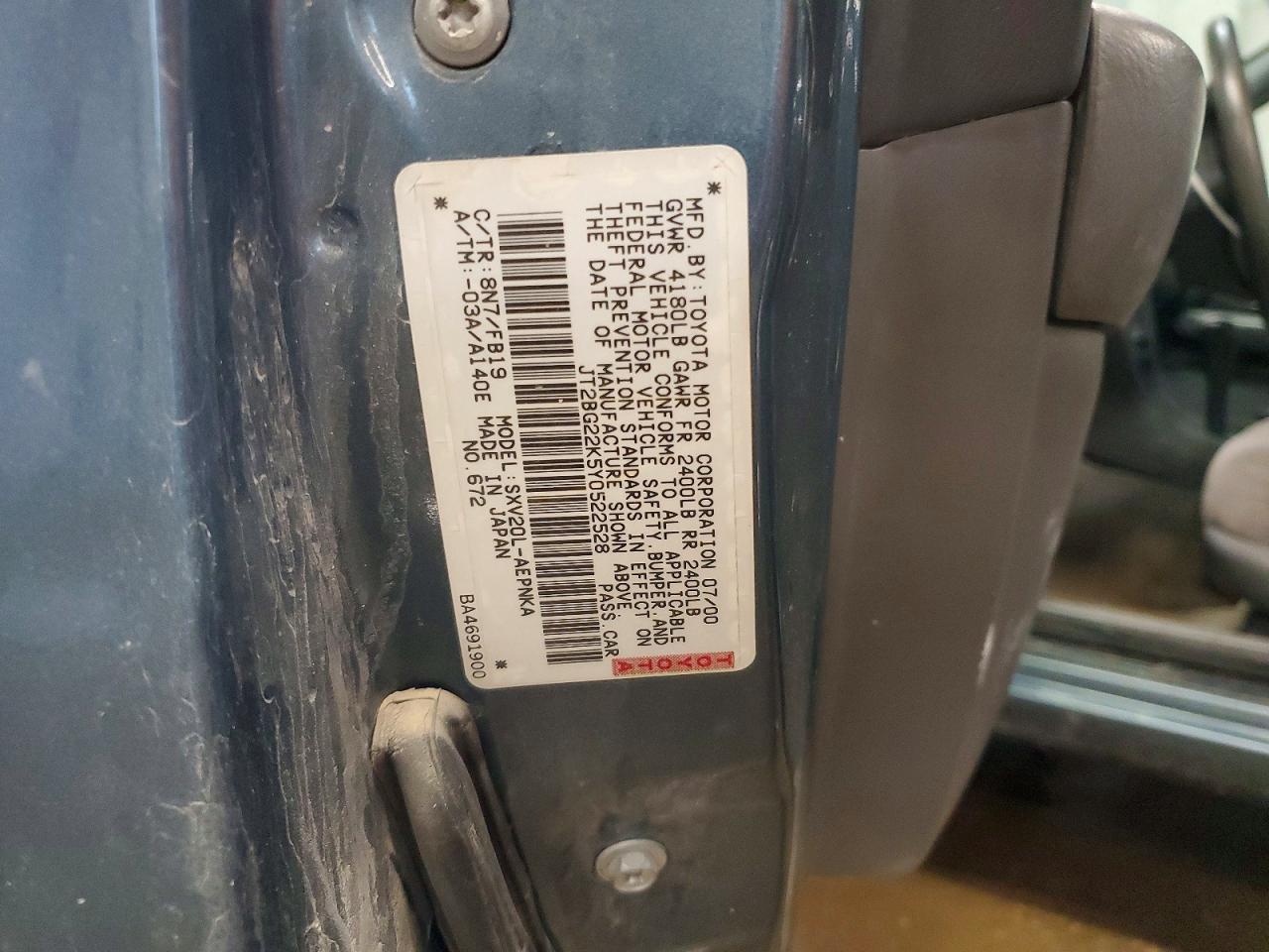2000 TOYOTA CAMRY