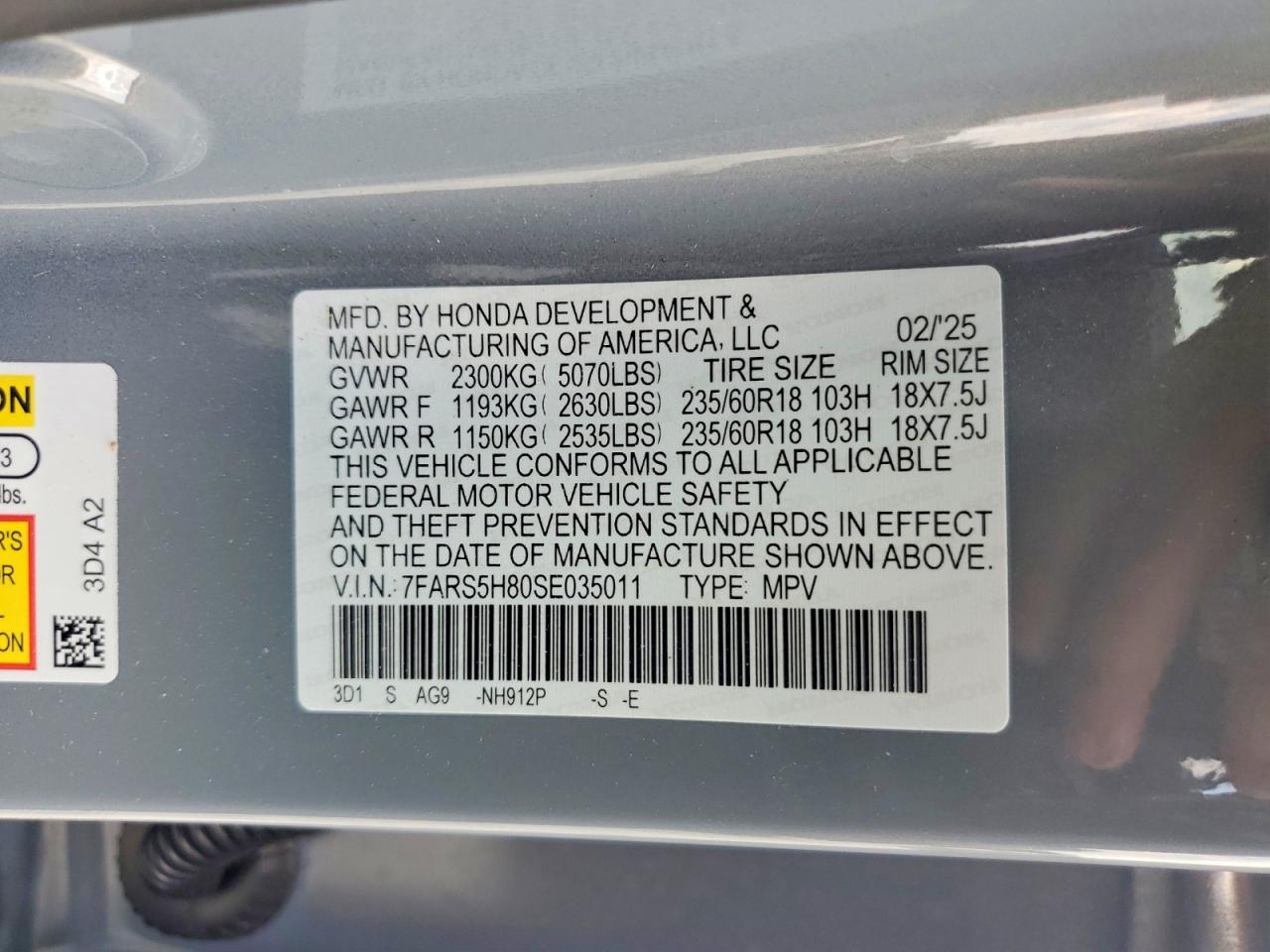 2025 HONDA CRV