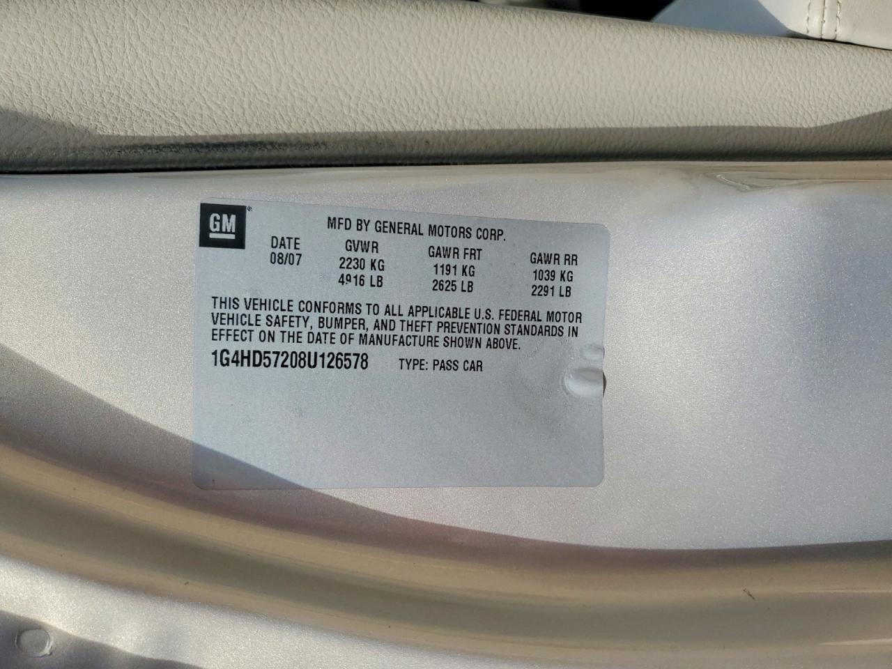 2008 BUICK LUCERNE