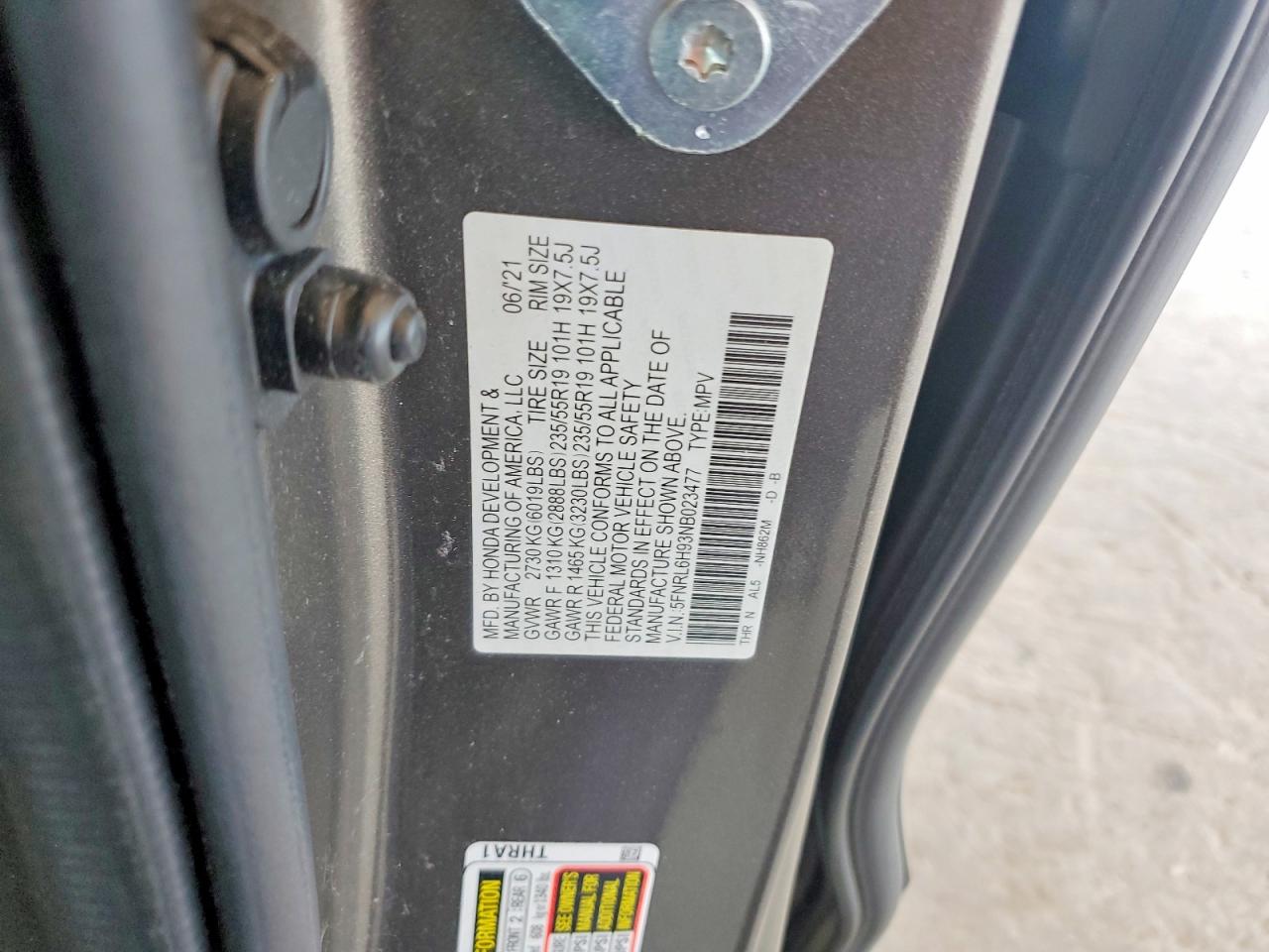 2022 HONDA ODYSSEY
