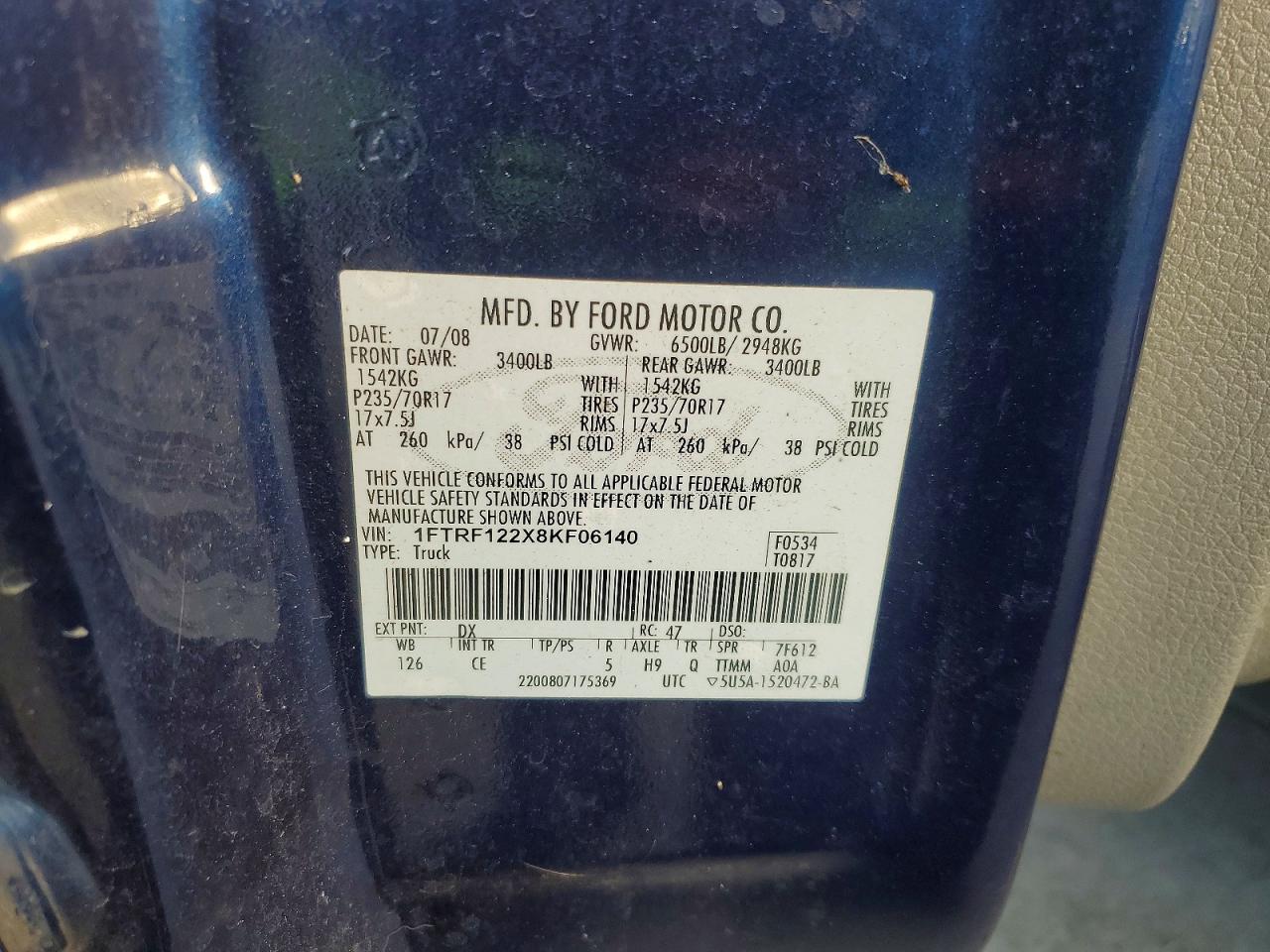 2008 FORD F150
