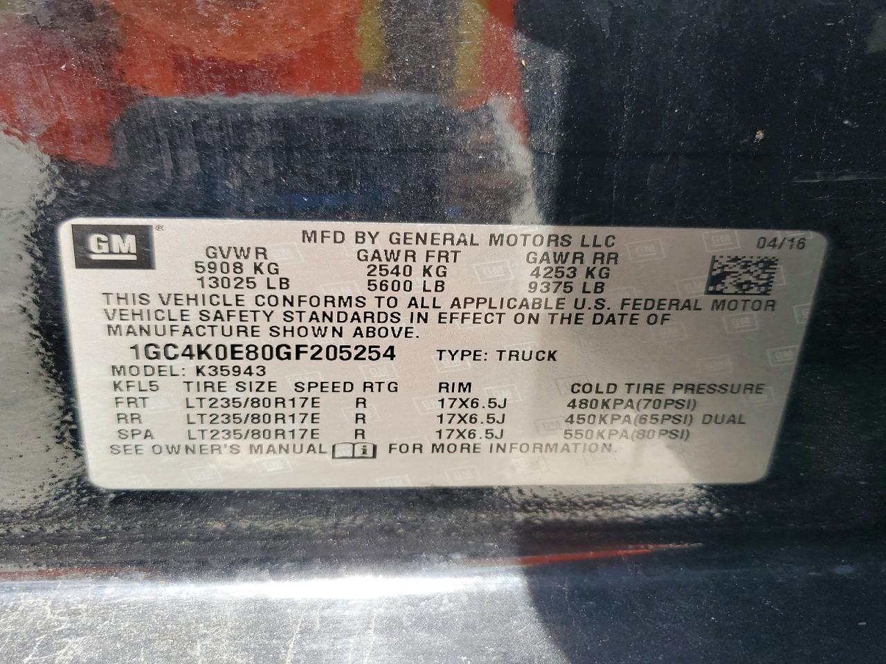 2016 CHEVROLET SILVERADO