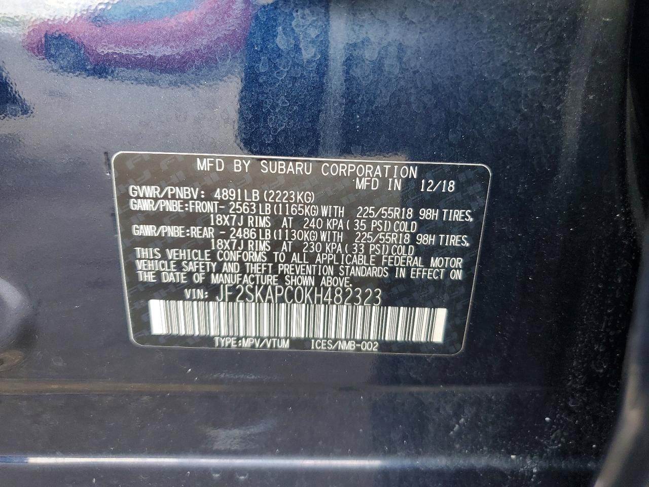 2019 SUBARU TRIBECA