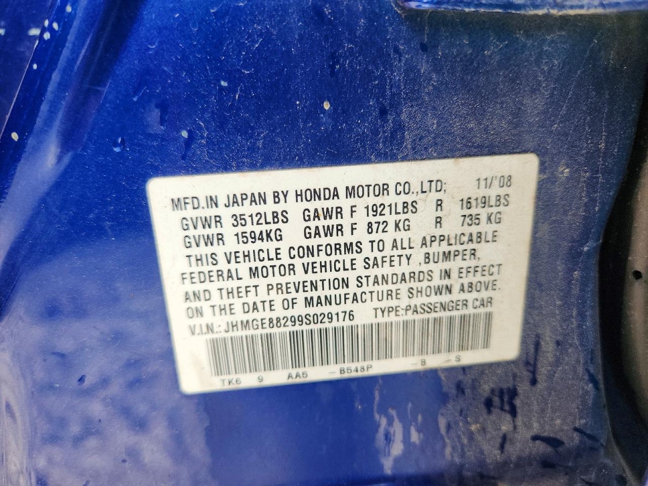 2009 HONDA FIT